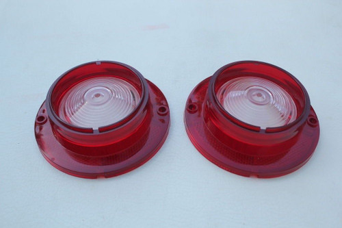 1963 Chevy Impala Rear Tail Backup Light Lamp Lenses Pair Set Of 2 Guide Script