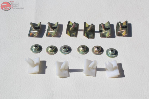 1964 Chevy Chevelle El Camino Front Fender Head Light Lamp Eyebrow Moldings Pr