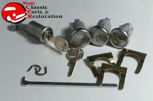 1964 Chevy Fullsize Lock Cylinder Kit Glove Box Trunk Door Oem Origin Pear Keys