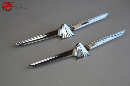 1964 Ford Thunderbird Rear Tail Lamp Light Lens Chrome Bird Emblems New Pair
