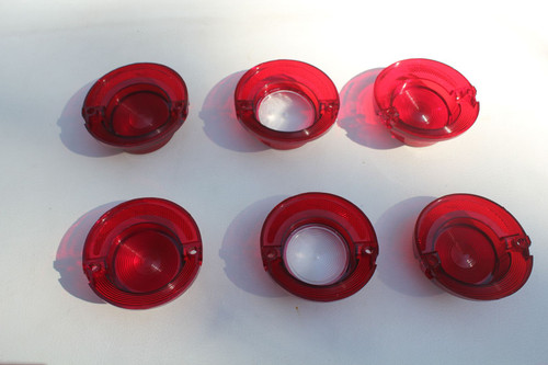1964 Fullsize Chevy Impala Rear Tail Light Lamp Backup Lenses 6 Six Piece Set