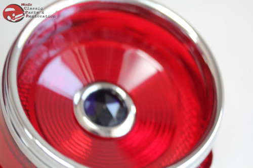 1965 Chevy Impala Fullsize Car Rear Blue Dot Tail Light Lamp Lenses Lens Set New