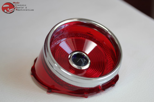 1965 Chevy Impala Fullsize Car Rear Blue Dot Incandescent Tail Light Lamp Lenses