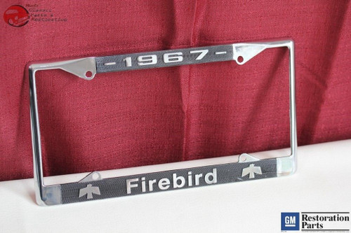 1967 Gm License Pontiac Firebird Front Rear License Plate Tag Holder Frame New