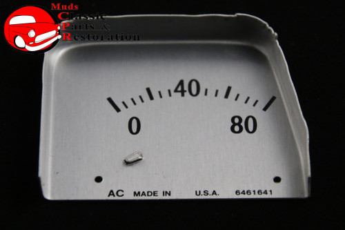 1968 1969 Chevy Camaro Interior Oil Pressure Guage Face Silver Brushed Aluminum