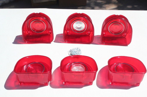 1968 Chevy Impala Tail Light Lamp Backup Lens Ornament Base Set New Right Left