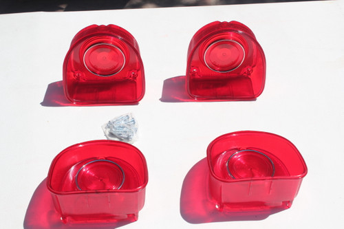 1968 Chevy Impala Tail Light Lamp Backup Lens Ornament Base Set New Right Left