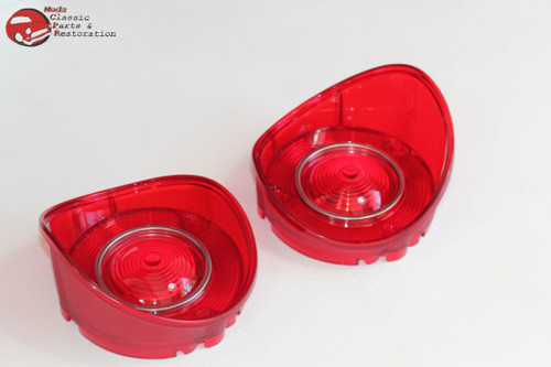 1972 Chevy Chevelle Malibu Ss Rear Tail Light Lamp Lenses Trim Set Right Left
