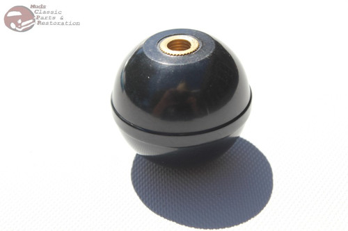 28-31 Ford Car Model A Truck Black Round Gearshift Knob Brass Thread Insert New