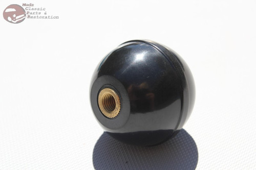 28-31 Ford Car Model A Truck Black Round Gearshift Knob Brass Thread Insert New
