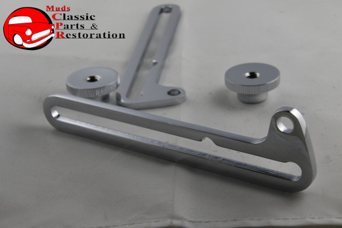 28-32 Ford Closed Car Pickup Truck Chrome Windshield Slide Swing Arms & Nuts