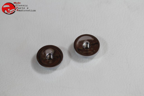 28-32 Ford Model A Closed Car Windshield Swing Arm Chrome Slide Knobs Pair New