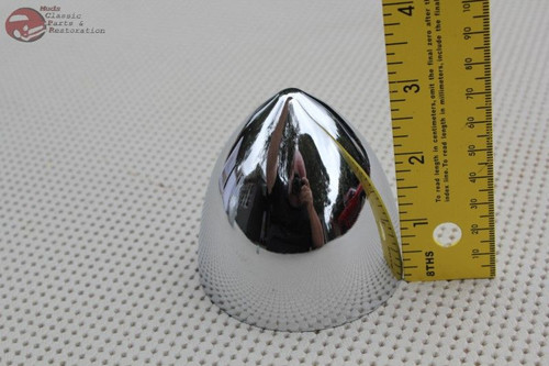 3" Custom Chrome Bolt On Bullet Noses Vintage Car Hot Rat Rod Truck Set Of 4 New