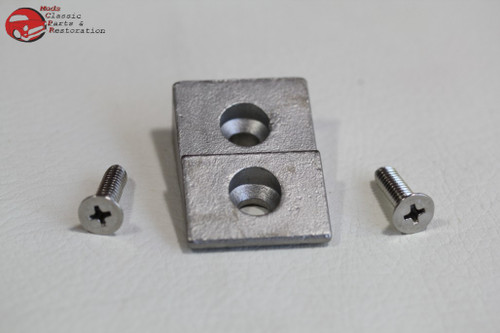 33-34 Ford Closed Car Stainless Steel Door Jamb Striker Plate Screws New