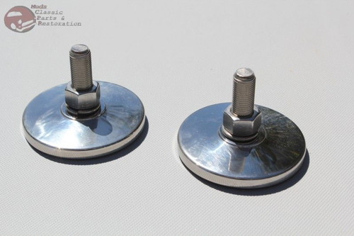 32-59 Ford Custom Truck Hot Rod Stainless Brake Clutch Pedal Arm Pads Set Of 2