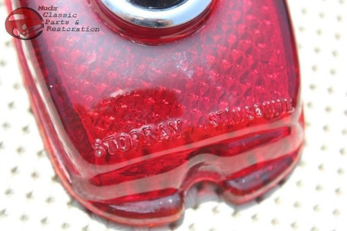 37 38 Chevy 40-52 Sedan Delivery Blue Dot Rear Taillight Lamp Glass Lens Pair