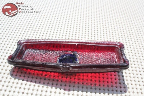 41-48 Chevy Passenger Car Rear Blue Dot Tail Light Lamp Lens Lenses Set Of 2 New