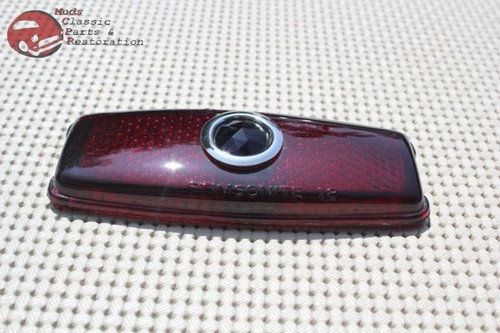 41-48 Chevy Passenger Car Rear Blue Dot Tail Light Lamp Lens Lenses Set Of 2 New