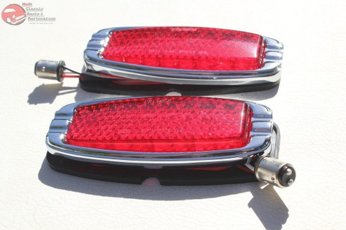 41-48 Chevy Flush Fit Flat Body Mount Led Tail Lights Custom Truck Hot Rat Rod