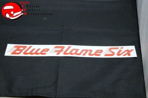 49-52 Chevy Blue Flame Six Air Cleaner Decal Red