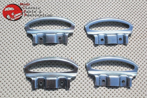 49-54 Chevy Passenger Car Rear Fender Skirt Mounting Clips Brackets Set Of 4 New