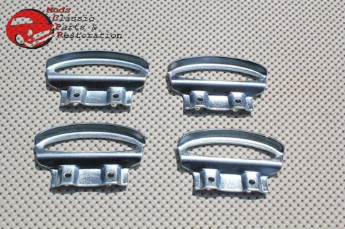 49-54 Chevy Passenger Car Rear Fender Skirt Mounting Clips Brackets Set Of 4 New