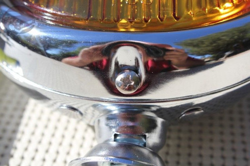 5" Small Chrome Amber Glass Fog Light Lamp 12 Volt Custom Car Pickup Truck
