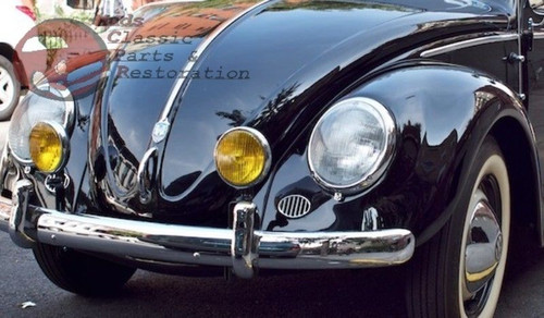 5" Small Chrome Amber Glass Fog Light Lamp 12 Volt Custom Car Pickup Truck