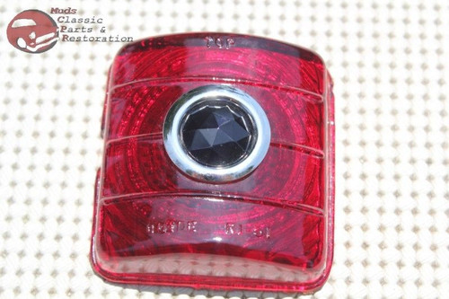 51 52 Chevy Passenger Car Rear Blue Dot Tail Light Lamp Brake Stop Lens New