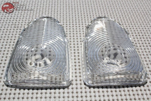 51 Chevy Park Light Lamp Clear Glass Lens Pair Right Or Left Set Of 2