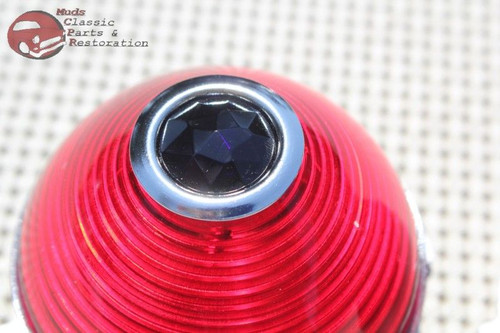 53 Chevy Passenger Car Belair Rear Blue Dot Center Tail Light Lamp Lens Lenses