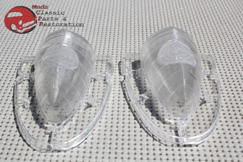 54 Chevy Belair Rear Taillight Lamp Lenses Brake Stop Backup Reverse Guide Style