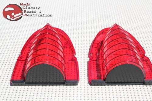 54 Chevy Belair Rear Taillight Lamp Lenses Brake Stop Backup Reverse Guide Style