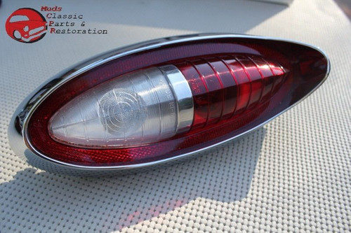 54 Chevy Tail Lights Backup Brake Lens Chrome Bezel Gasket Guide Marking