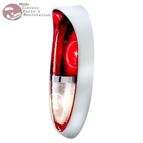 54 Chevy Tail Lights Backup Brake Lens Chrome Bezel Gasket Guide Marking