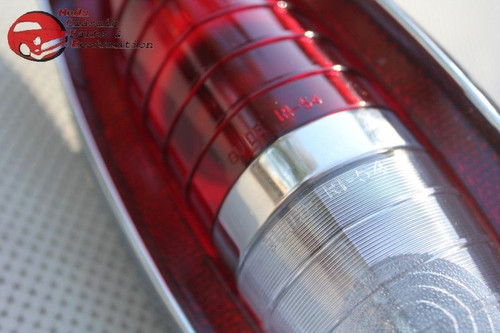 54 Chevy Tail Light Assembly Backup Brake Lens Chrome Bezel Gasket Belair Sedan