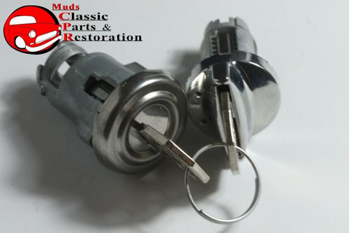 55-57 Chevy Ignition Door Trunk Lock Cylinders U Pawls Oem Octagon Head Keys