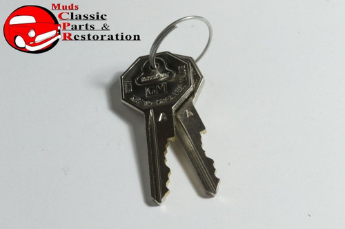 55-57 Chevy Ignition Door Trunk Lock Cylinders U Pawls Oem Octagon Head Keys