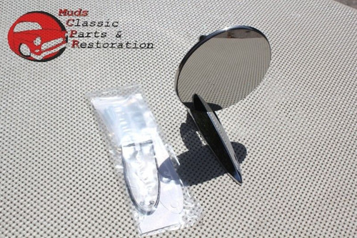 55-57 Tri Five Chevy Outside Rear View Mirror & Gm Custom Fender Door Street Rod