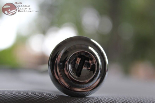 55-59 Chevy Truck Manual Throttle Dash Carb Cable Chrome Knob Custom Hot Rat Rod