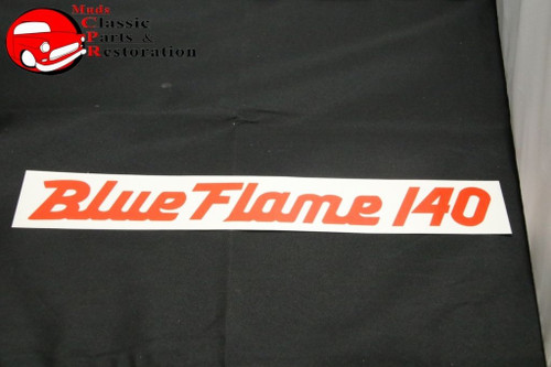 56 57 58 59 60 Chevy New Blue Flame 140 Valve Cover Decal