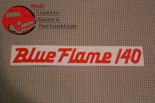 56-60 Chevy Blue Flame 140 Valve Cover Decal