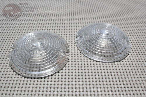 57 Chevy Belair Passenger Car Park Light Lamp Clear Lens Pair Lenses Set