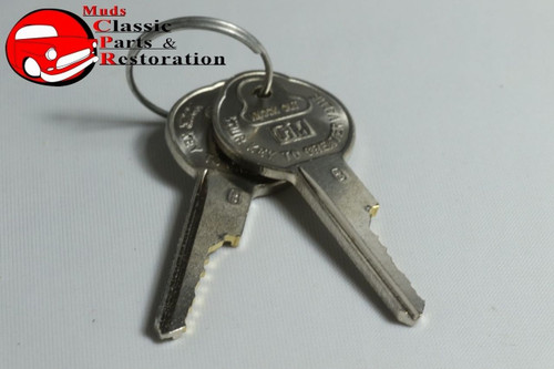 58-60, 63 Impala Locks, Glovebox & Trunk Original Oem Logo Pear Head Keys New