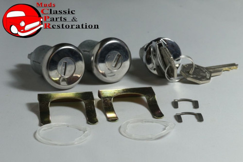 58, 61-64 Impala Locks Ignition & Door With Long Cylinder Original Oem Keys