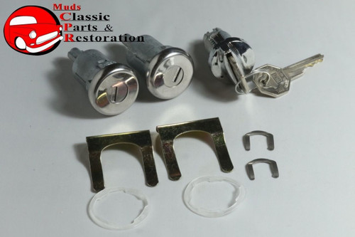 58, 61-64 Impala Locks Ignition & Door With Long Cylinder Original Oem Keys