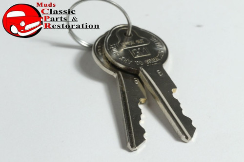 59 Fullsize Chevy Glove Box Trunk Lock Cylinder Kit Original Oem Pear Head Keys