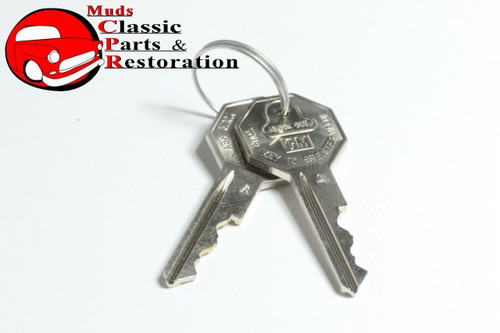 59-60 Cadillac Ignition Door Trunk Locks Octagon Original Gm Logo Keys