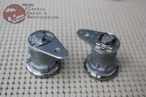 59-65 Cadillac Ignition Door Lock Cylinder Set Oem Keys Short Cylinder Flat Pawl