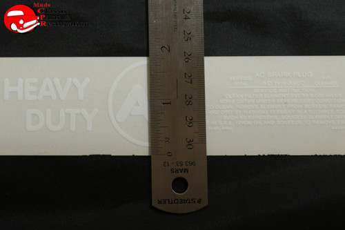 59-64 Pontiac Air Cleaner Service Instructions Decal White Filter Ac A96C